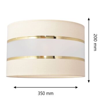 Tienidlo na lampu Helen E27 Ø35/výška 20 cm ecru/zlatá