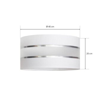 Tienidlo na lampu Helen E27 Ø40/výška 20cm biela/strieborná