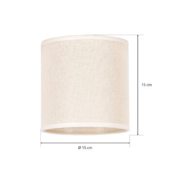 Tienidlo na lampu Roller, béžové, Ø 15 cm, výška 15 cm