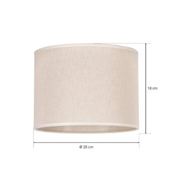 Tienidlo na lampu Roller, béžové, Ø 25 cm, výška 18 cm