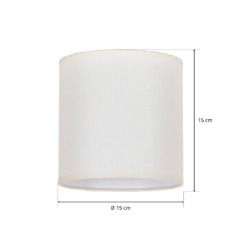 Tienidlo na lampu Roller ecru bavlna Ø15cm výška 15cm