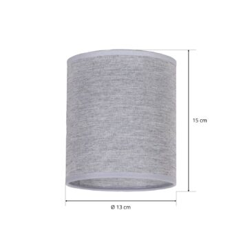 Tienidlo na lampu Roller, sivá, Ø 13 cm, výška 15 cm