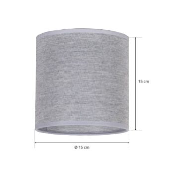 Tienidlo na lampu Roller, sivá, Ø 15 cm, výška 15 cm