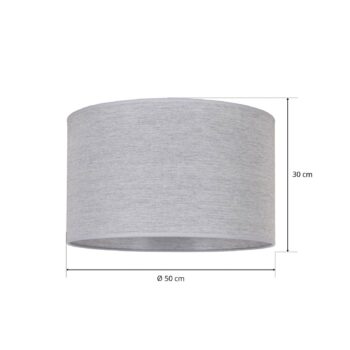 Tienidlo na lampu Roller, sivá, Ø 50 cm, výška 30 cm