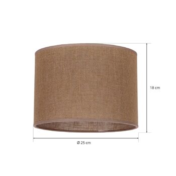 Tienidlo na lampu Roller, svetlo hnedé, Ø 25 cm, výška 18 cm
