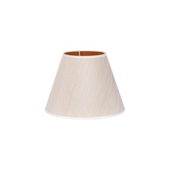 Tienidlo na lampu Sofia výška 21 cm, biela/zlatá pruhovaná