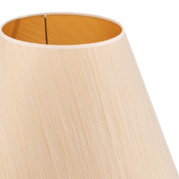 Tienidlo na lampu Sofia výška 31 cm, biela/zlatá pruhovaná