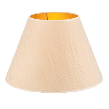 Tienidlo na lampu Sofia výška 31 cm, biela/zlatá pruhovaná