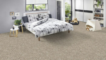 Timzo, Metrážny koberec Rubin 2113 l. beige, na mieru, šíře 4m, béžová, ab (mriežka), chodba / predsieň