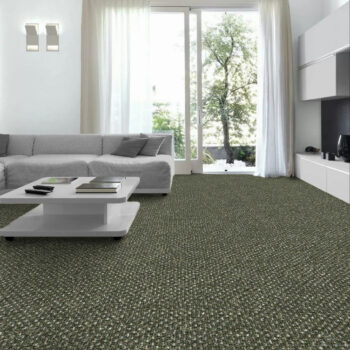 Timzo, Metrážny koberec Rubin 2146 green, na mieru, šíře 4m, zelená, ab (mriežka), chodba / predsieň