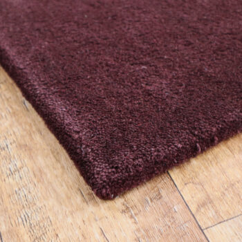 Tiwari Carpet, Ručne všívaný kusový koberec Asra wool tm. fialová, 60x110, fialová, obývacia izba