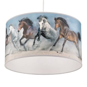 Tlačené závesné svietidlo Horses