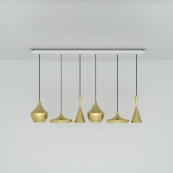 Tom Dixon Beat Range Linear závesné 6pl mosadz