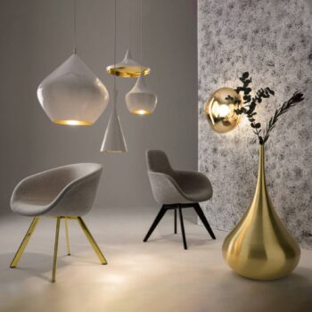 Tom Dixon Beat Range Round závesné 4-pl. biela
