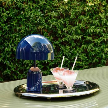 Tom Dixon Bell Prenosná stolová LED lampa, indigová, 28 cm
