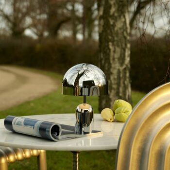 Tom Dixon Bell Prenosná stolová LED lampa, strieborná farba