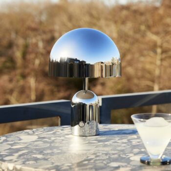 Tom Dixon Bell Prenosná stolová LED lampa, strieborná farba