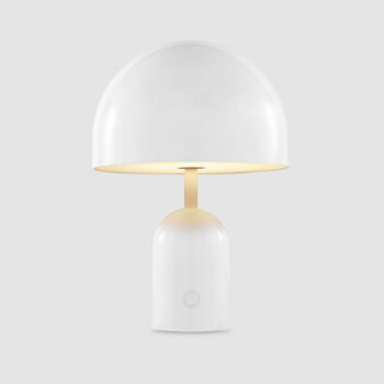 Tom Dixon Bell Stolová LED lampa, biela, 28 cm
