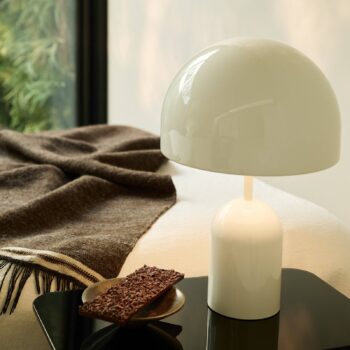 Tom Dixon Bell Stolová LED lampa, biela, 28 cm