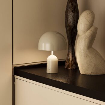 Tom Dixon Bell Stolová LED lampa, svetlosivá, 28 cm