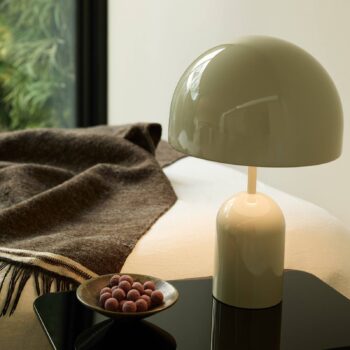 Tom Dixon Bell Stolová LED lampa, svetlosivá, 28 cm