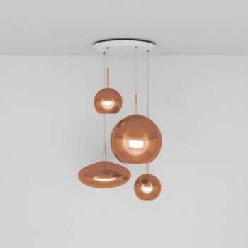 Tom Dixon Copper Range Round závesné svietidlo 4pl