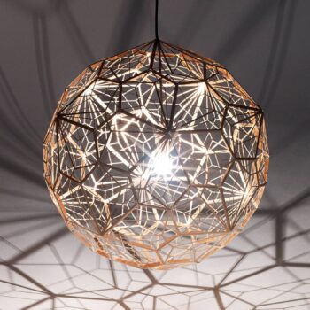 Tom Dixon Etch Web závesná lampa z mosadze