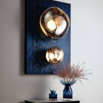 Tom Dixon LED nástenné svetlo Melt, Ø 29 cm, bronzová farba