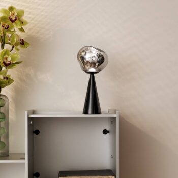 Tom Dixon LED stolná lampa na batérie Melt Portable, čierna, 29 cm