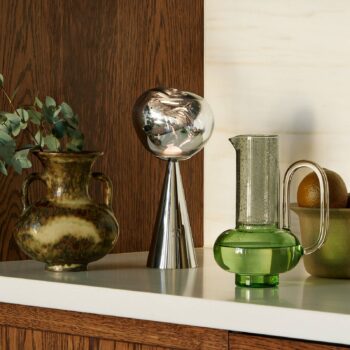 Tom Dixon LED stolná lampa na batérie Melt Portable, strieborná, 29 cm