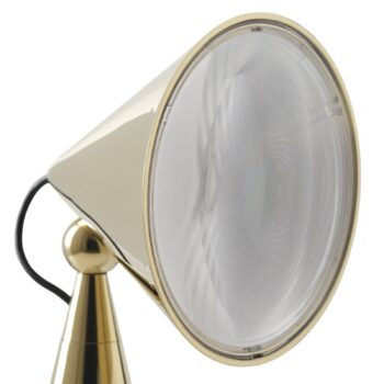 Tom Dixon LED stolová lampa Pose, zlatá farba, výška 25 cm