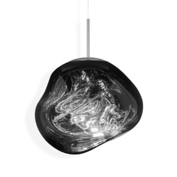 Tom Dixon LED závesná lampa Melt, Ø 50 cm, chróm, plast