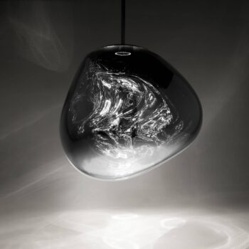 Tom Dixon LED závesná lampa Melt, Ø 50 cm, dym, plast