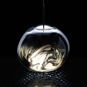 Tom Dixon LED závesná lampa Melt, Ø 50 cm, dym, plast