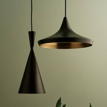Tom Dixon LED závesné svietidlo Beat Flat, čierne, Ø 56 cm