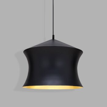 Tom Dixon LED závesné svietidlo Beat Waist, čierne, Ø 41 cm