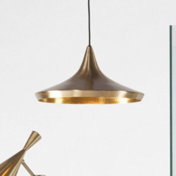 Tom Dixon LED závesné svietidlo Beat Wide, mosadzné, Ø 36 cm