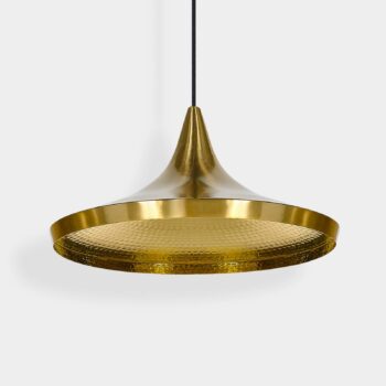 Tom Dixon LED závesné svietidlo Beat Wide, mosadzné, Ø 36 cm