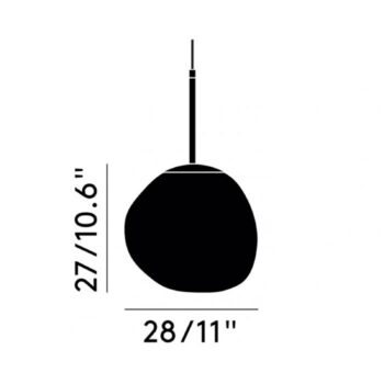 Tom Dixon LED závesné svietidlo Melt Mini, Ø 28 cm, medená