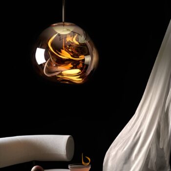 Tom Dixon LED závesné svietidlo Melt Mini, Ø 28 cm, zlatá