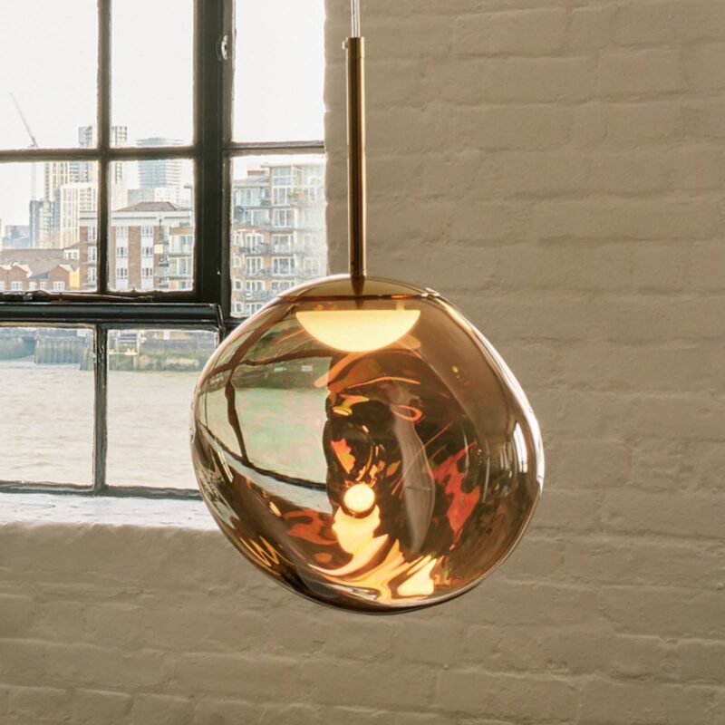 Tom Dixon LED závesné svietidlo Melt, Ø 28 cm, bronzová farba Tom Dixon LED závesné svietidlo Melt, Ø 28 cm, bronzová farba