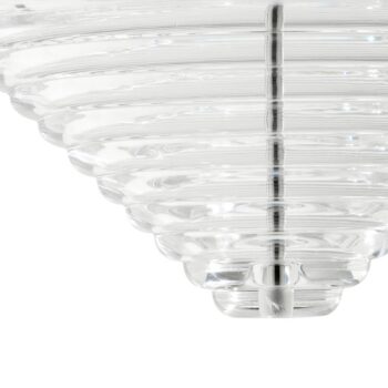 Tom Dixon LED závesné svietidlo Press Cone, číre, Ø 34 cm, 927