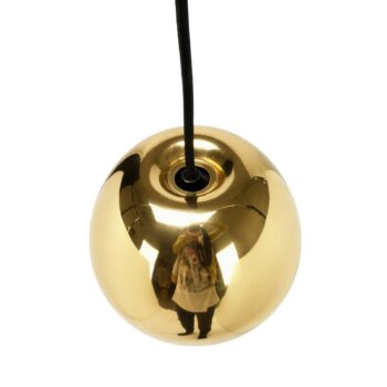 Tom Dixon LED závesné svietidlo Void, Ø 15 cm, mosadz