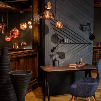 Tom Dixon LED závesné svietidlo Void mini, medená farba, meď
