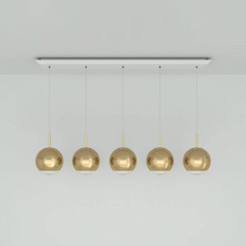 Tom Dixon Mirror Ball 25 cm Linear 5-pl. zlatá