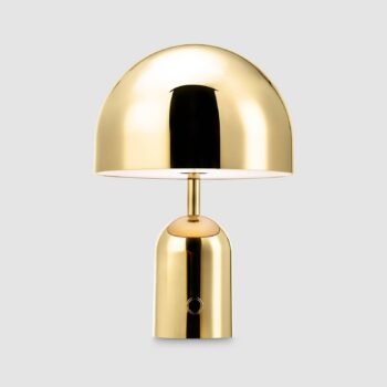 Tom Dixon Stolová LED lampa Bell Portable, zlatá farba IP44