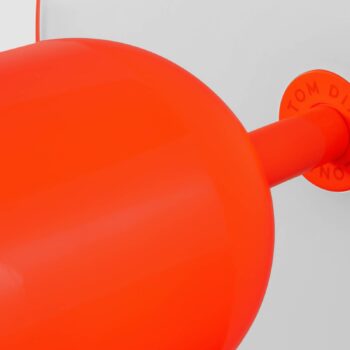 Tom Dixon Stolová LED lampa Bell, červená, výška 43 cm, stmievateľná