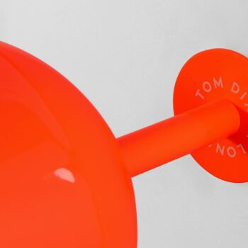 Tom Dixon Stolová LED lampa Bell, červená, výška 43 cm, stmievateľná