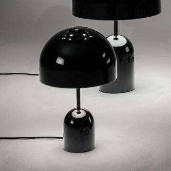Tom Dixon Stolová LED lampa Bell, čierna, výška 43 cm, stmievateľná