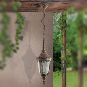 Tradičná závesná lampa Paula štruktúrované sklo